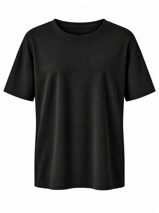 Cs Marka , Pamuklu , Kısa Kol Siyah T-shirt