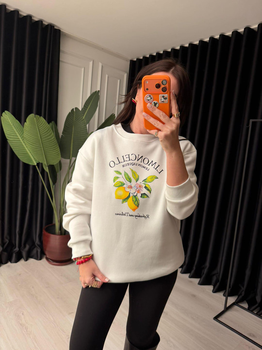 İçi Şardonlu , Ekru Limoncello Sweat