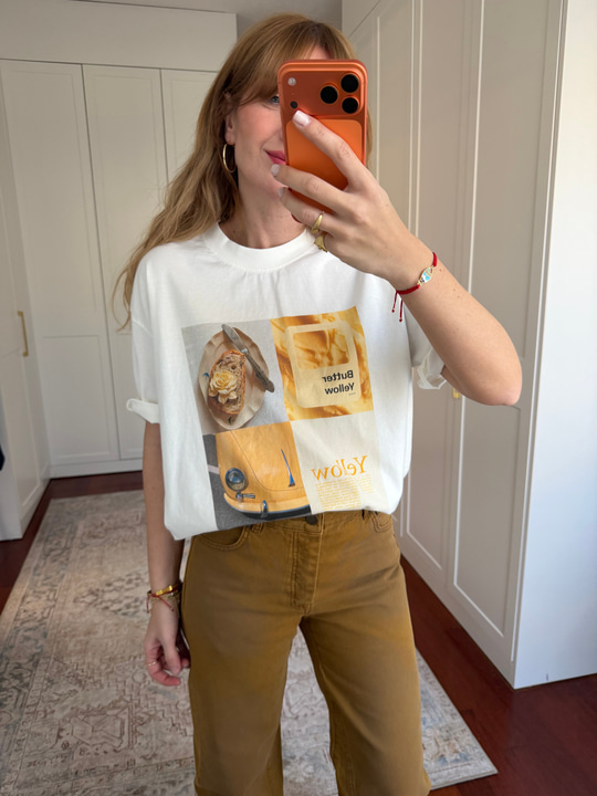 Vosvos Desenli , Ekru T-shirt
