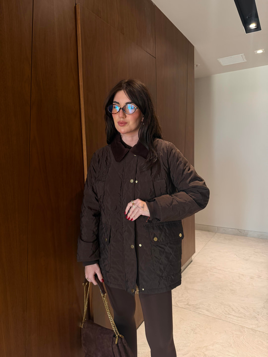Orijinal Model , Kadife Yaka , Acıkahve , Kapitone Mont