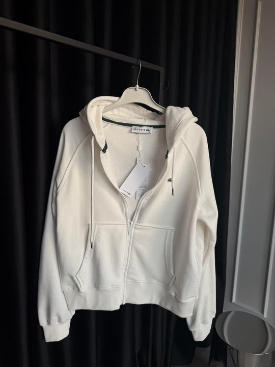 Orijinal Marka Önden Fermuarlı Ekru Sweatshirt