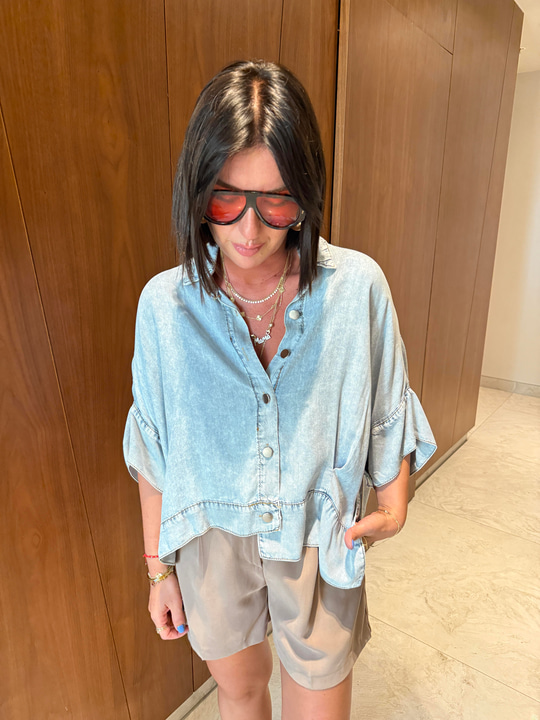Premium , Tasarım , Tencel Jean Gömlek