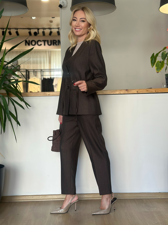 BGN Workshop Casual Kahve Pantolon Askı00138