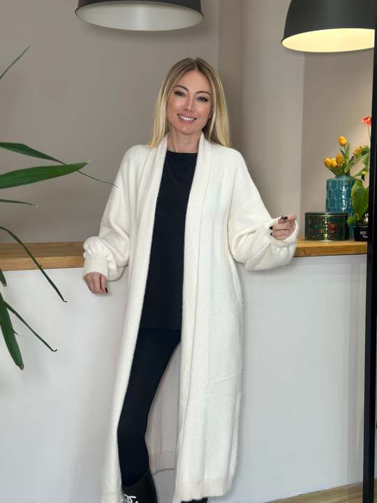 Yumoş Ekru Hırka Askı0073