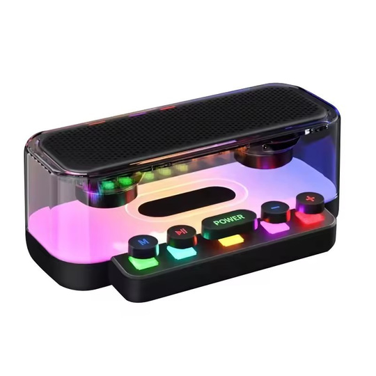 RGB Işıklı Bluetooth Hoparlör 1200mAh FM Radyolu Taşınabilir Kablosuz Speaker