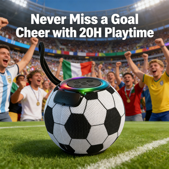 Futbol Topu Tasarımlı RGB Işıklı Taşınabilir Bluetooth Hoparlör