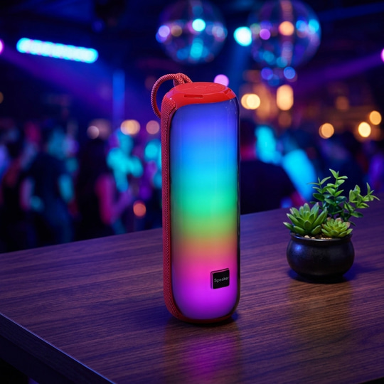 RGB Işıklı TWS Bluetooth Hoparlör 1800mAh Type-C Şarjlı Taşınabilir Speaker