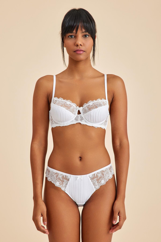 Paris Ekru Dantelli Slip Külot