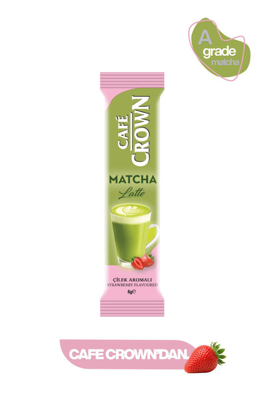 Matcha Latte Çilek Aromalı 8g x 16 Adet ( A Grade Premium Traditional Matcha ) 128g