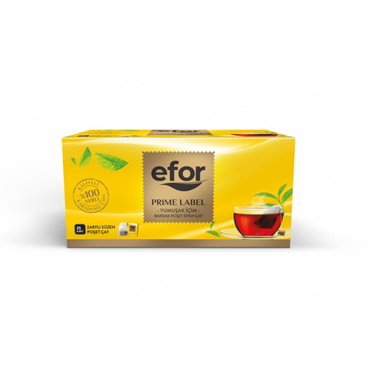 Efor Prime Label Bardak Poşet Çay 25'li 50 gr - Onur Market