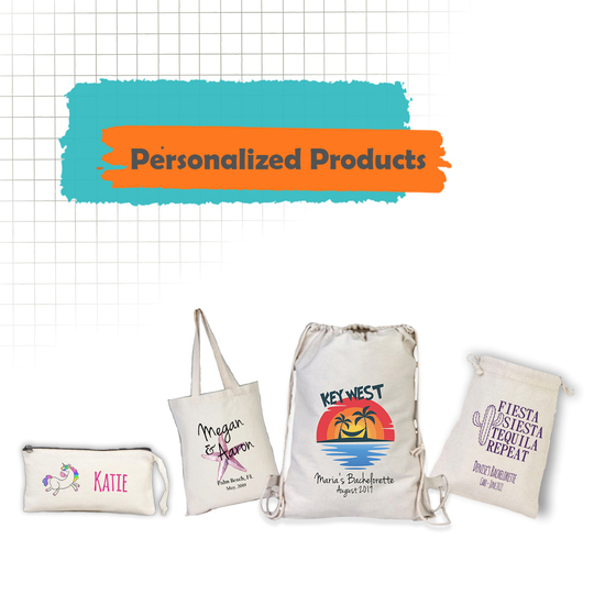 Let's Fiesta & Hola Beaches Personalized Beach Tote Bags