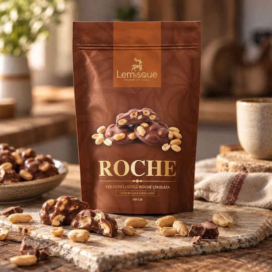 ÜRÜNLERYer Fıstıklı Sütlü Roche Çikolata 100 gr