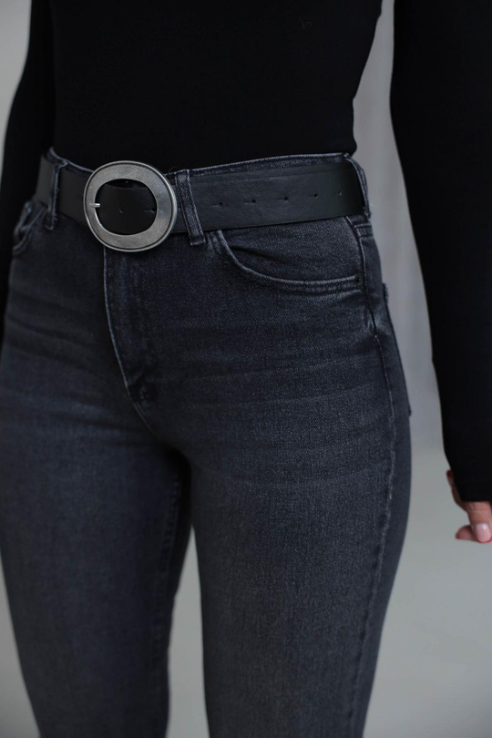 ZA Likralı İspanyol Paça Pantolon FÜME