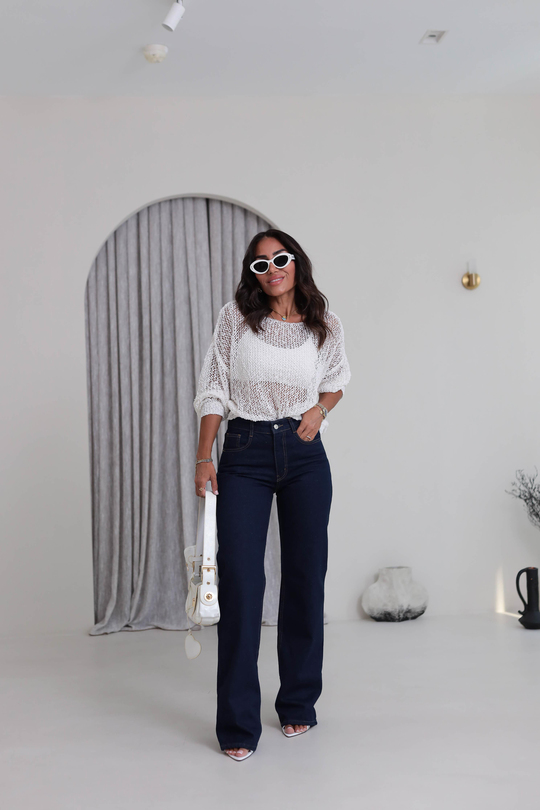 488 Yüksek Bel Wide Leg Jean LACİVERT