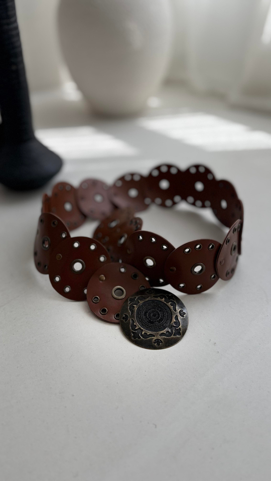 1000 Tokalı Vintage Disk Kemer TABA