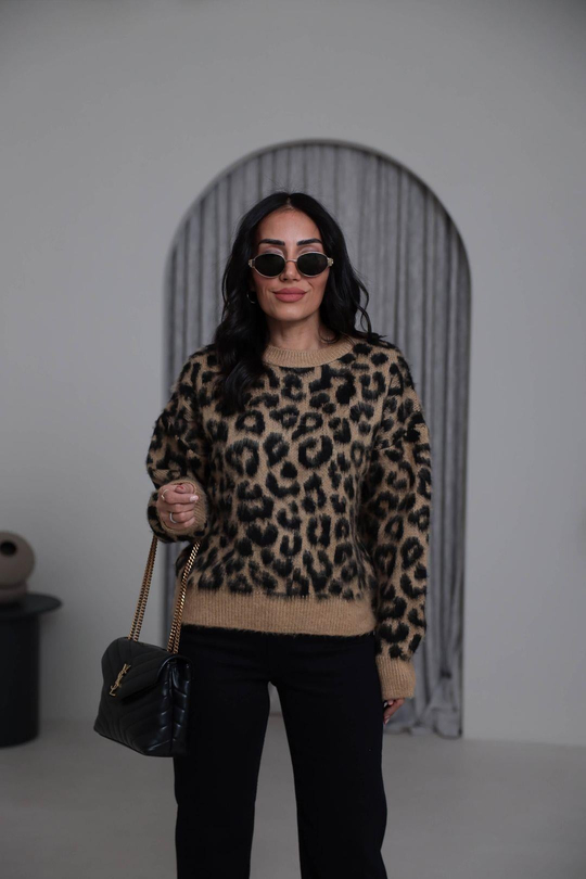4561 Bisiklet Yaka Leopar Kazak BEJ