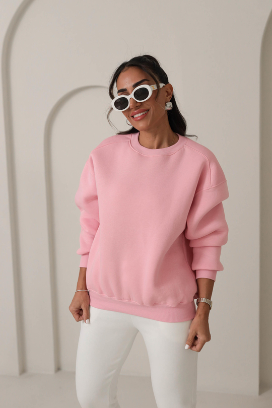 134 Bisiklet Yaka İplik Şardonlu Sweatshirt