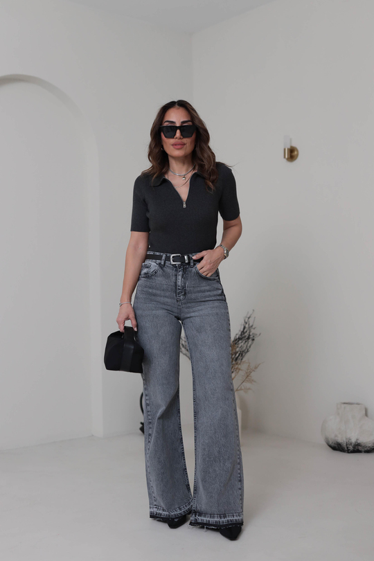 Massi Paça Püsküllü Wideleg Jean GRİ