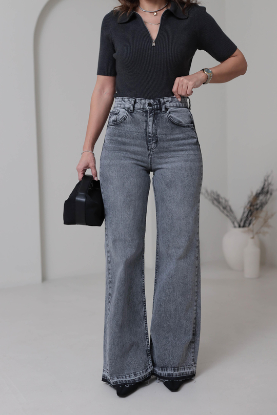 Massi Paça Püsküllü Wideleg Jean GRİ