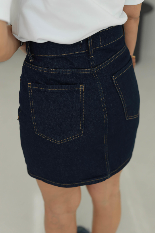 Mini Kot Etek LACİVERT