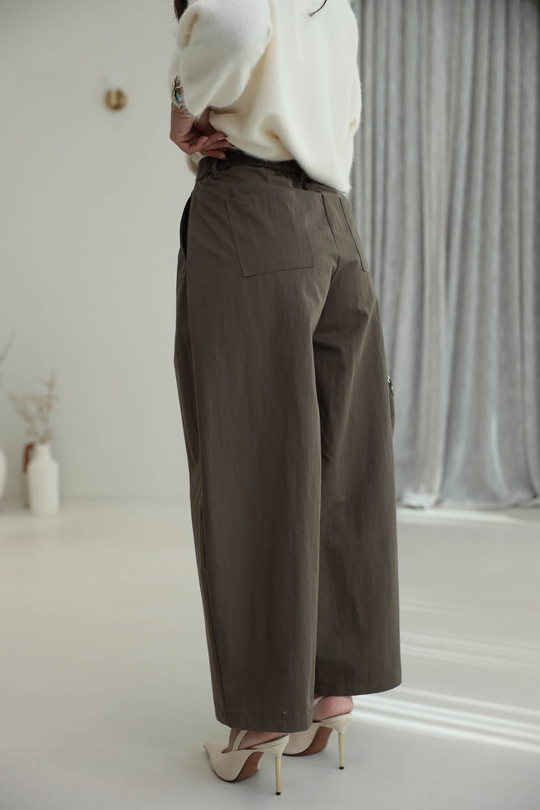 1497 Pileli Bagy Pantolon HAKİ YEŞİL