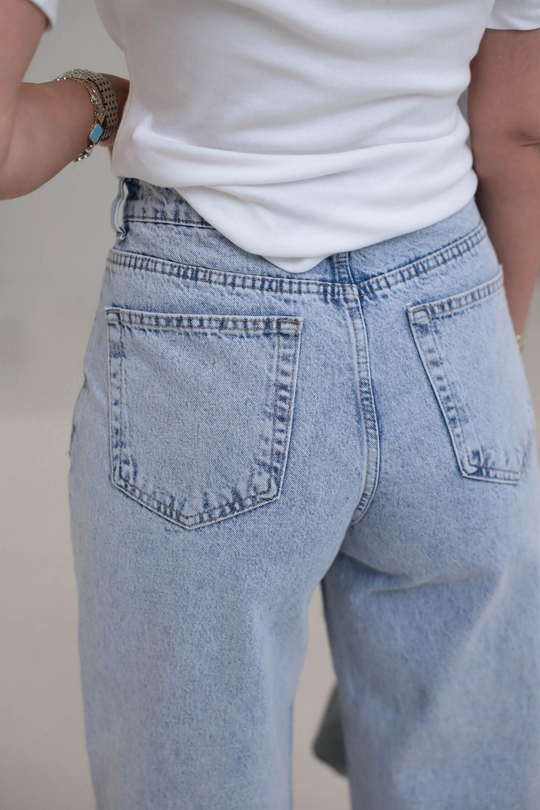 993 Rahat Kesim Barel Jean Pantolon BUZ MAVİ
