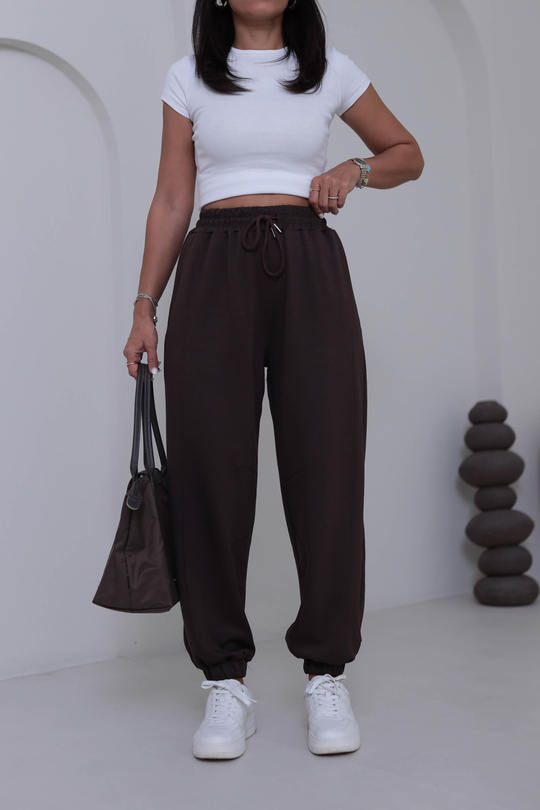 2481 Rahat Kesim Jogger Modal Pantolon KAHVE