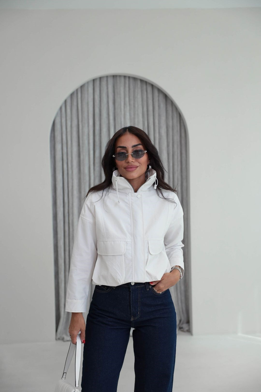 Dik Yaka Mevsimlik Astarlı Ceket EKRU