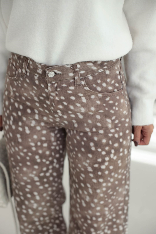 9222 Bambi Desen Pantolon KAHVE