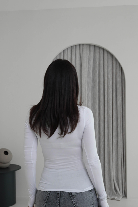 4152 Bisiklet Yaka Çimalı Parmak Geçmeli Body BEYAZ