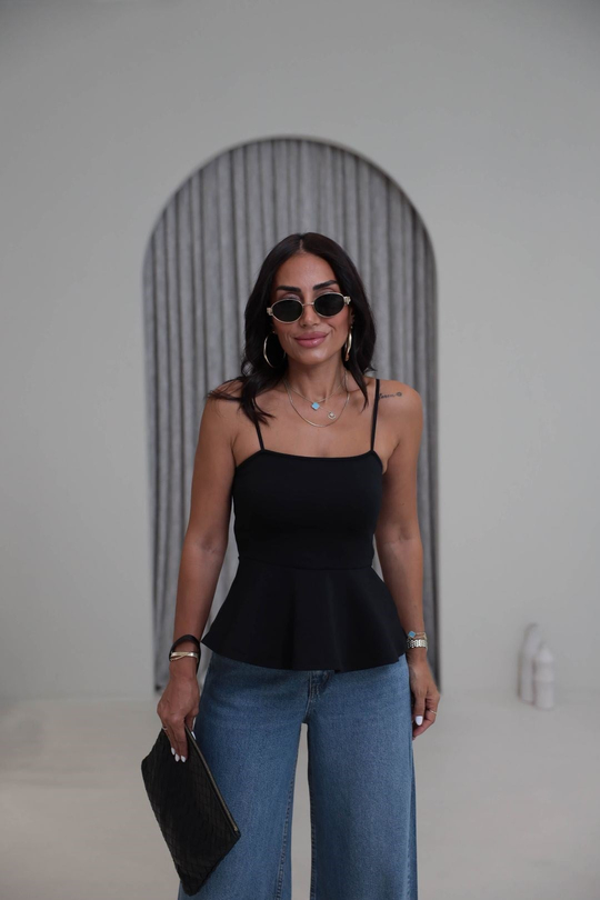2754 Askılı Top Bluz SİYAH