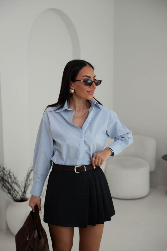 4094 Pamuklu Basic Karol Gömlek BEBE MAVİ