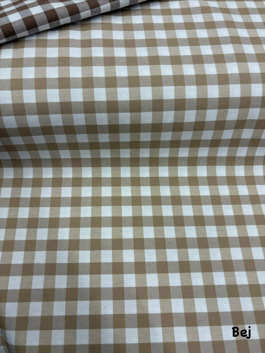 Orta Boy Kareli Etuval Cotton Keten Bej