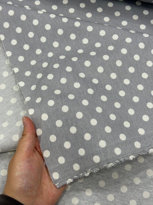 Puanlı Duck Keteni Gri