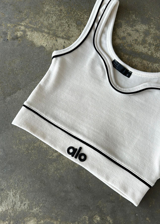 Alo Nakışlı Crop Bluz BEJ