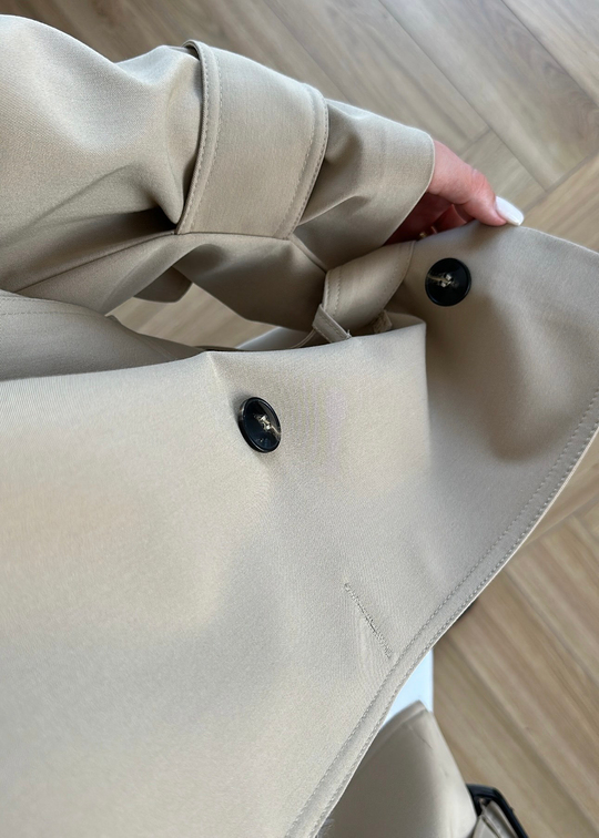 Alttan Kemerli Premium Trençkot CAMEL