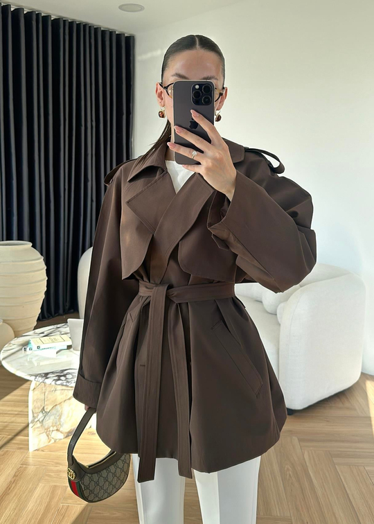 Ara Boy Premium Trençkot ACI KAHVE