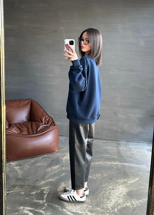 Ayıcık Baskılı Sweatshirt LACİVERT