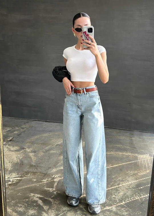 Baggy Jean BUZ MAVİ