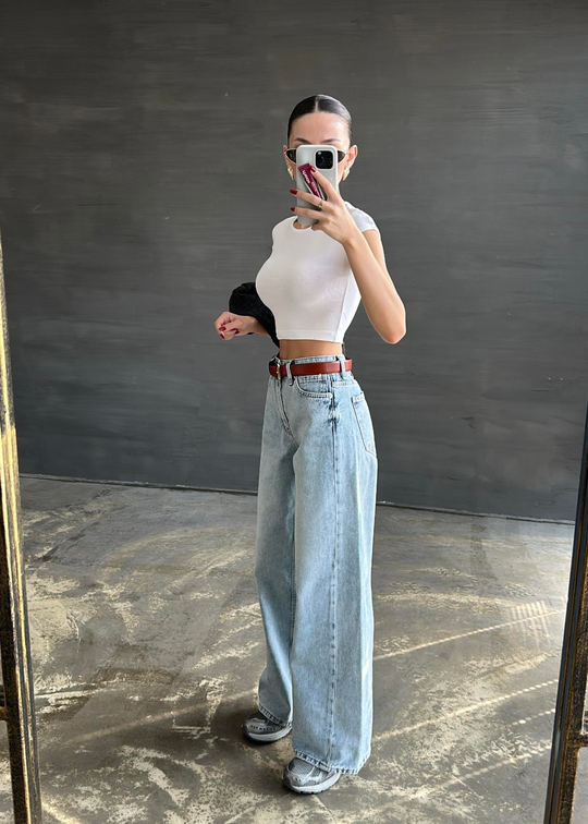 Baggy Jean BUZ MAVİ