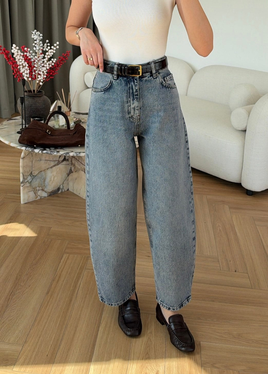 Balon Jean BUZ MAVİ
