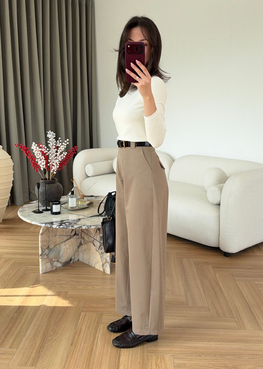 Balon Kesim Kumaş Pantolon CAMEL