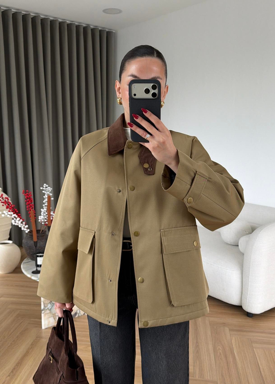 Barbour Kapitone Dolgulu Ceket HAKİ