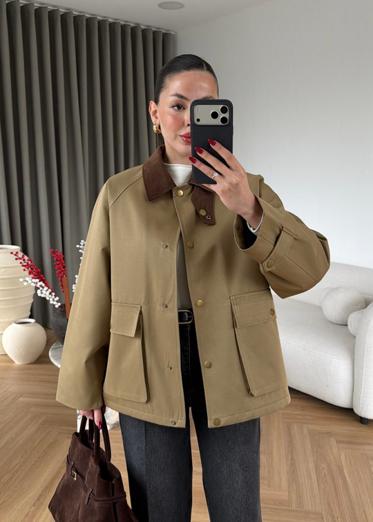 Barbour Kapitone Dolgulu Ceket HAKİ