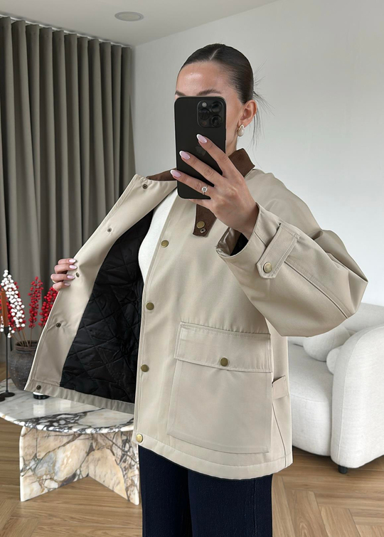 Barbour Kapitone Dolgulu Ceket TAŞ