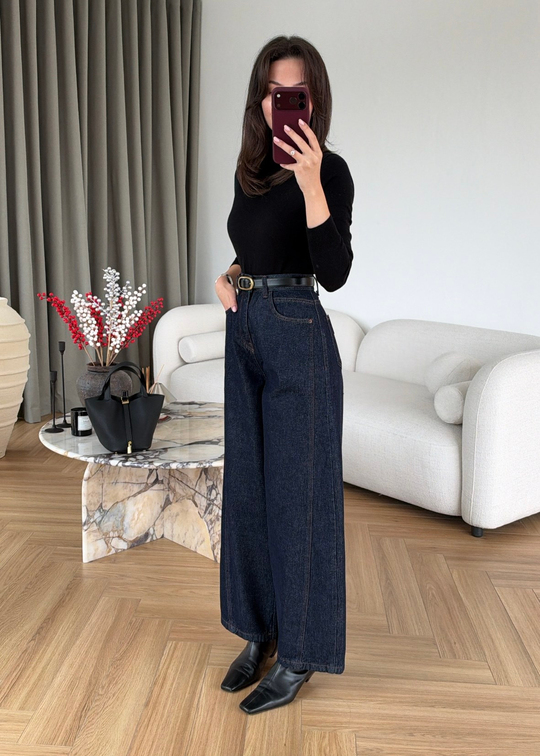 Barrel Parçalı Jean LACİVERT