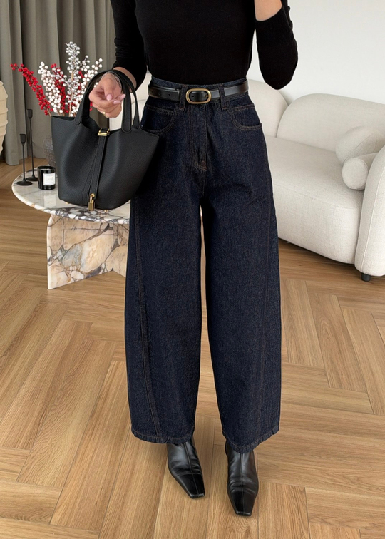 Barrel Parçalı Jean LACİVERT