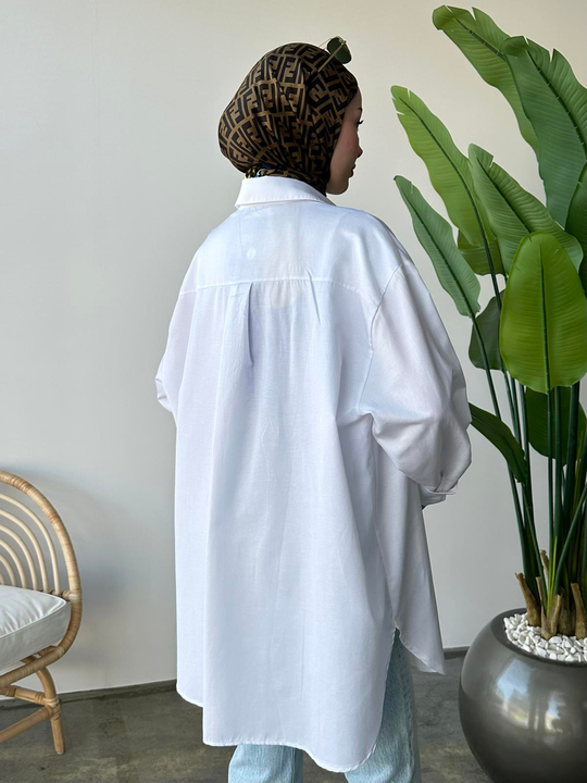 Basic Poplin Tunik BEYAZ