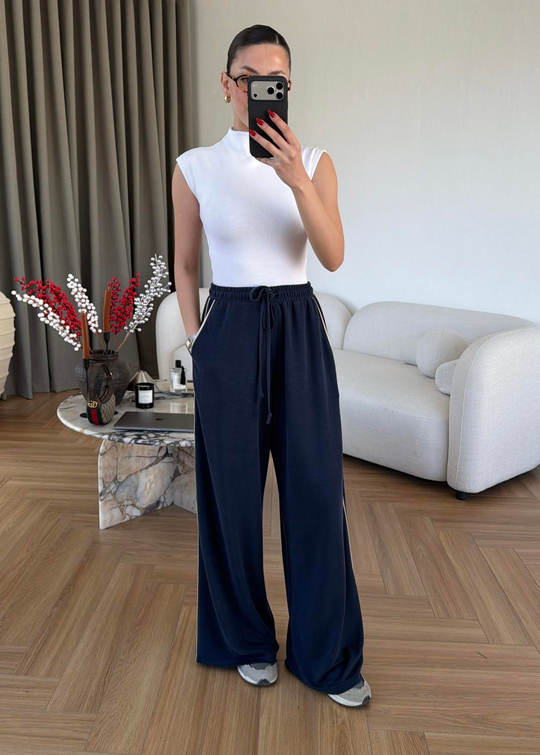 Biyeli Modal Pantolon LACİVERT