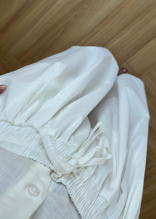 Bol Poplin Pantolon BEYAZ